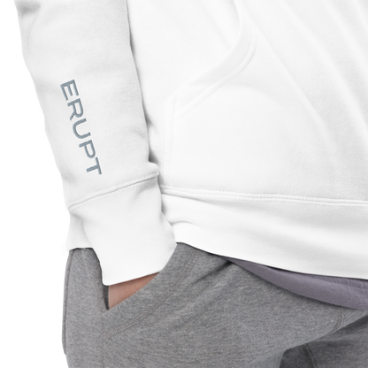 ERUPT Logo Outline Hoodie White